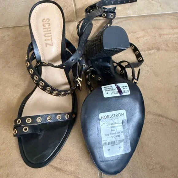 Schutz Annette studded high-heel sandals - Picture 6 of 6